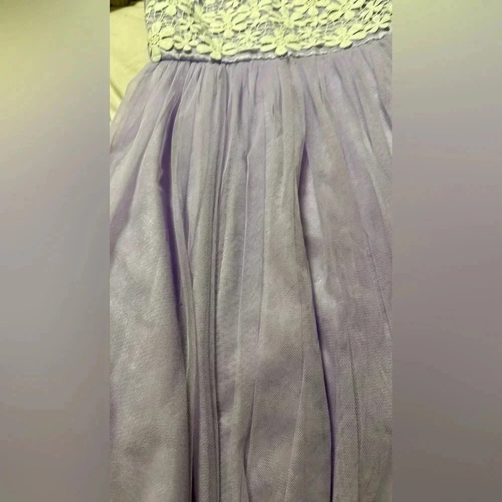 Emily west Lavender dress with a floral lace bodice and tulle skirt - Picture 8 of 8